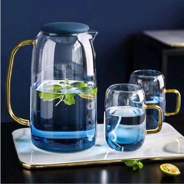 1500ml 300ml Glass Pitcher Set Glass Water Jug with Lid