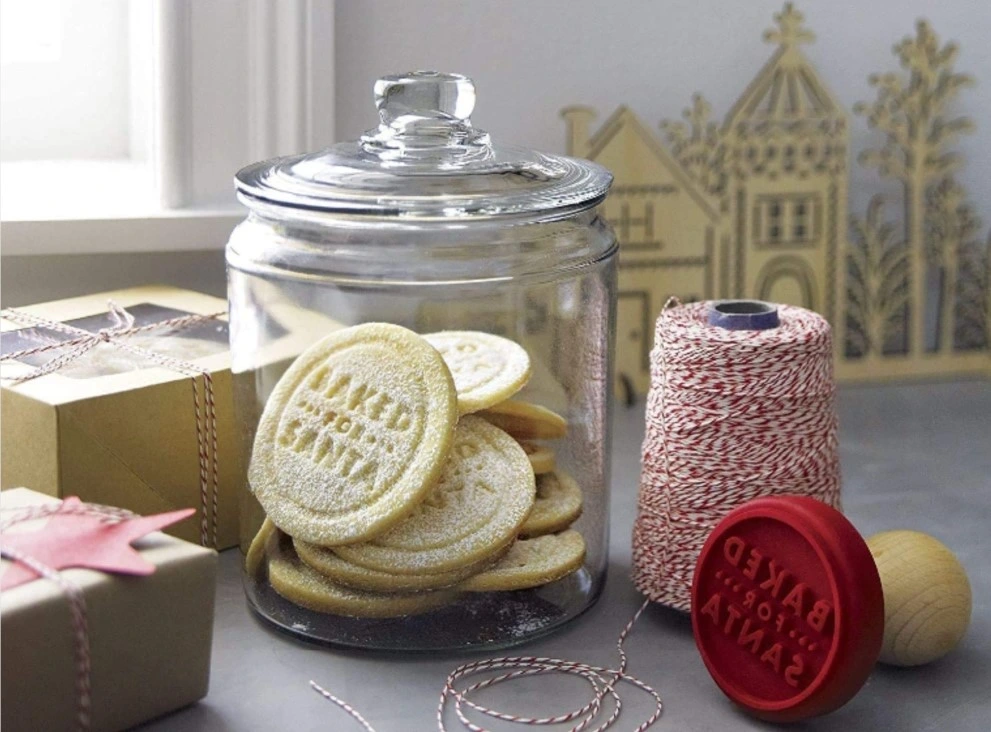 1L 2L 4L 6L Glass Storage Biscuits Cookie Jar with Airtight Lids