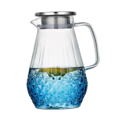 Carafe en verre de 38 ans d'usine Pichet en verre de grande capacité