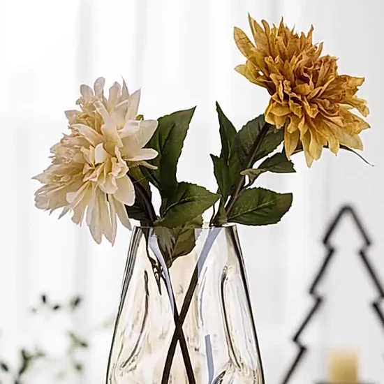Décoration de mariage Restaurant Table étage fleur nordique géométrique Vase pur fait à la main Vases en verre