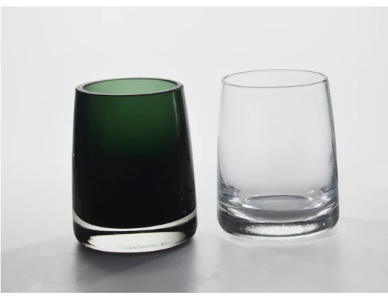 Pot de bougie en verre vide soufflé à la main pour bougies parfumées Conteneur de bougie en verre Vase de bougie de luxe en verre pour la fabrication de bougies