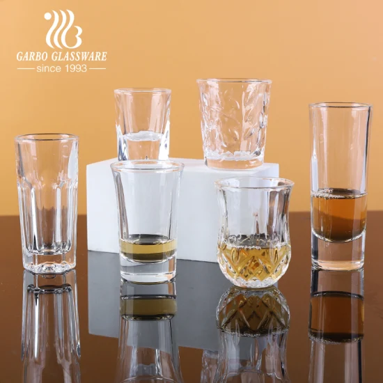 Ready to Go 1,5 oz Shot Glass Vodka Cup Clear Lead Free Bullet Glass Small Size Spirit Glass Cup Tasting Glass Cups