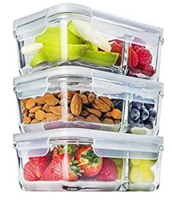 Récipients de stockage d'aliments ou de fruits en verre à haute teneur en borosilicate