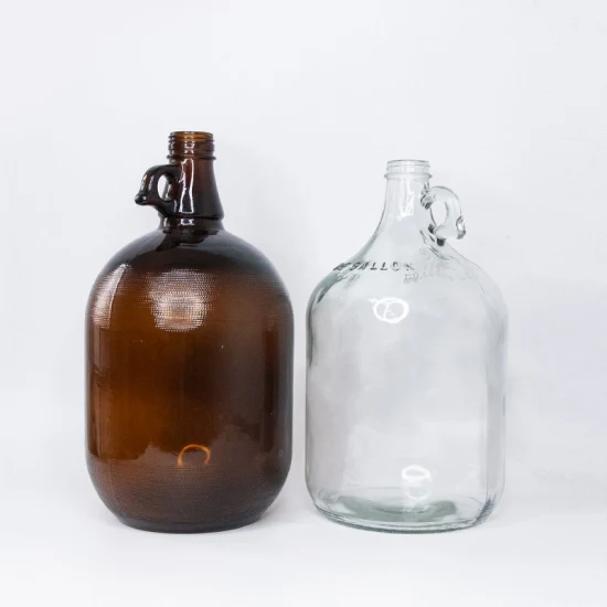 32/48/64/80/96/112/128/144/160oz 1-5L Pichet Growler en verre ambré avec poignée et couvercle à vis