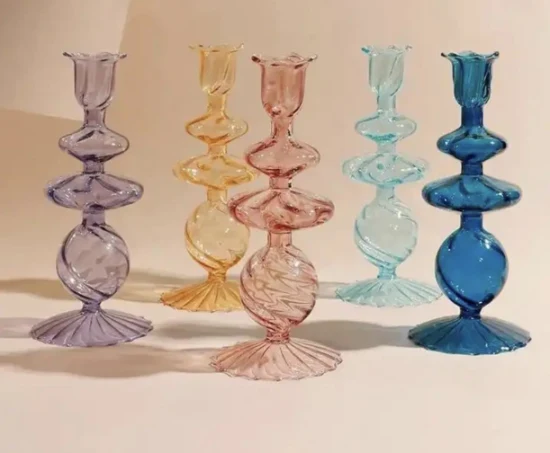 Vase à fleurs en verre acrylique haut rond Vase à fleurs en acrylique à cylindre transparent vert